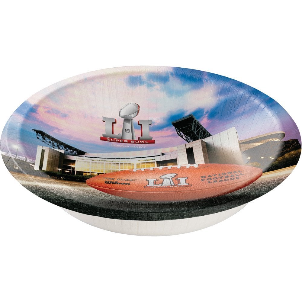 NFL Super Bowl LI 8 Count Paper Bowls, 20 oz super bowl li party 