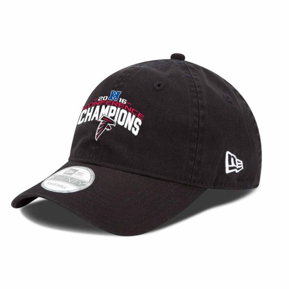 New Era Atlanta Falcons Black 2016 NFC Conference Champions 9TWENTY Adjustable Hat