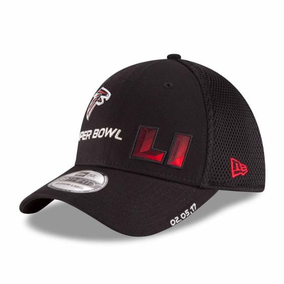 New Era Atlanta Falcons Black Super Bowl LI Bound 39THIRTY Flex Hat