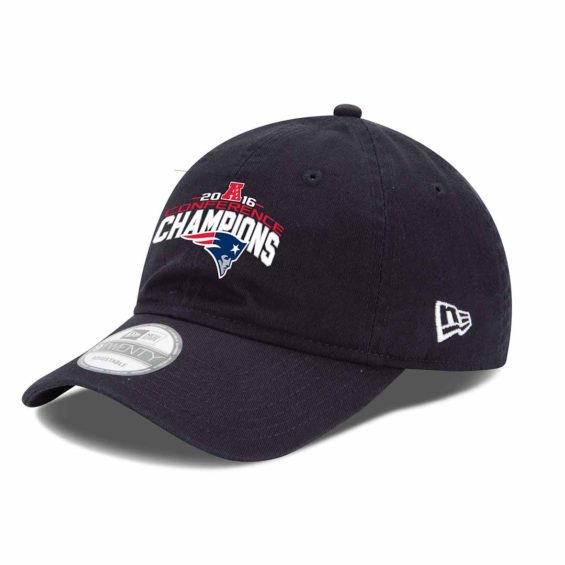 New Era New England Patriots Navy 2016 AFC Conference Champions 9TWENTY Adjustable Hat