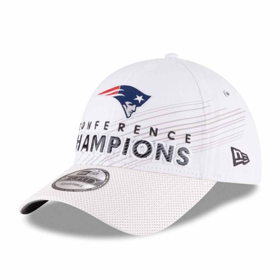 New Era New England Patriots White 2016 AFC Conference Champions Trophy Collection Locker Room 9FORTY Adjustable Hat new england patriots 2016 afc champions 