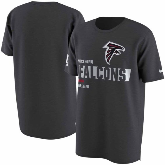 Nike Atlanta Falcons Anthracite Super Bowl LI Bound Team Travel T-Shirt