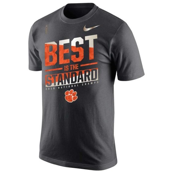 Nike Clemson Tigers Black College Football Playoff 2016 National Champions Celebration Local Legend T-Shirt Best Is The Standard