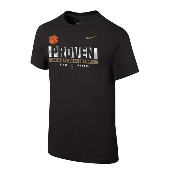 Nike Clemson Tigers Youth Black College Football Playoff 2016 National Champions Locker Room T-Shirt