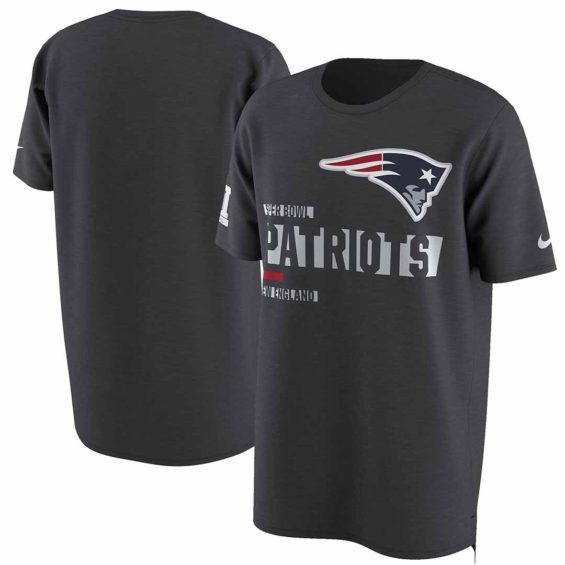 Nike New England Patriots Anthracite Super Bowl LI Bound Team Travel T-Shirt