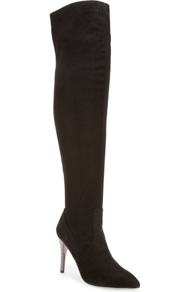 Nina 'Rocklin' Over the Knee Boot (Women) Noir Faux Suede over the knee boots under $200