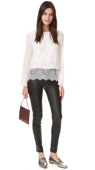 ONE by CAMI NYC The Bell Long Sleeve Blouse White