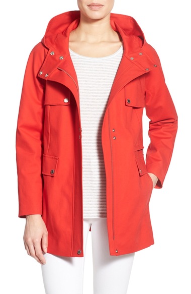 Pendleton 'Lake Shore' Hooded Raincoat Red raincoats