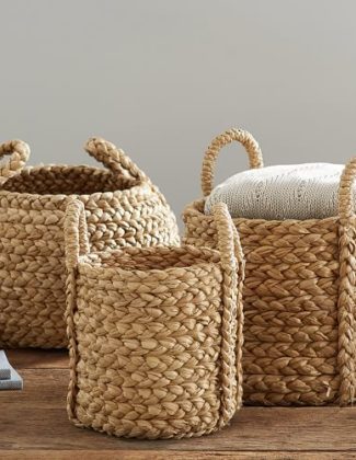 Pottery Barn BEACHCOMBER ROUND HANDLED BASKETS pottery barn baskets sale