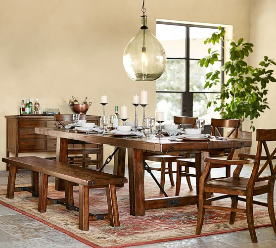 Pottery Barn BENCHWRIGHT EXTENDING DINING TABLE pottery barn premier event sale