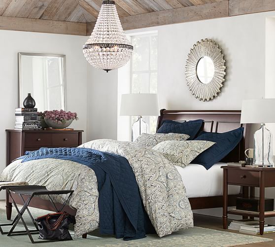 Pottery Barn CROSBY BED Rich Espresso pottery barn spring preview sale