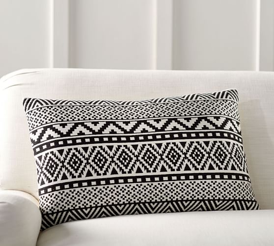 Pottery Barn GEMMA JACQUARD LUMBAR PILLOW COVER pottery barn 25% off sale