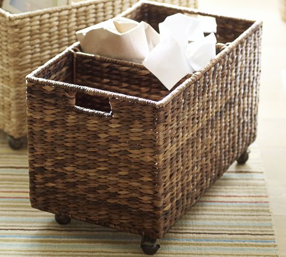 Pottery Barn HAVANA RECYCLING BIN pottery barn baskets sale