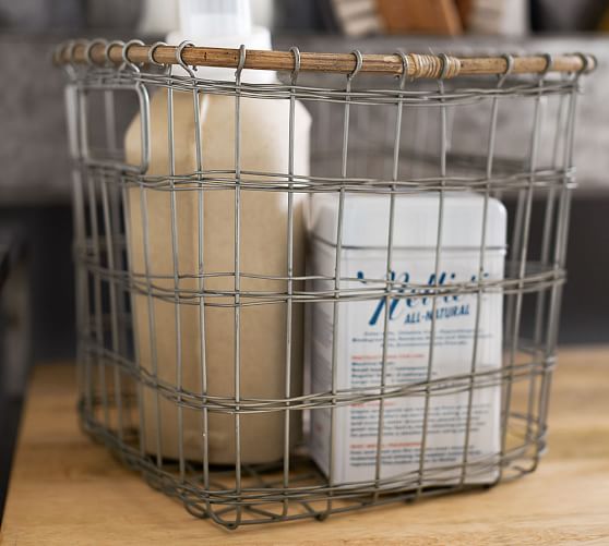 Pottery Barn REMI WIRE MINI UTILITY pottery barn baskets sale