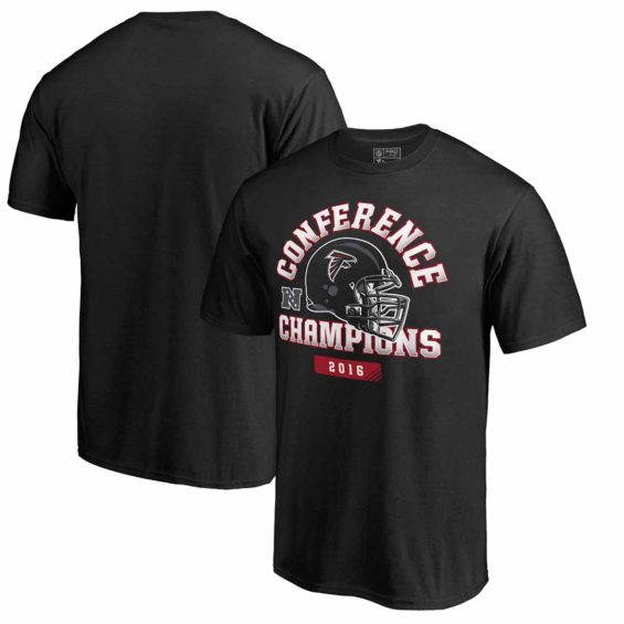 Pro Line by Fanatics Branded Atlanta Falcons Black 2016 NFC Conference Champions Bubble Screen T-Shirt