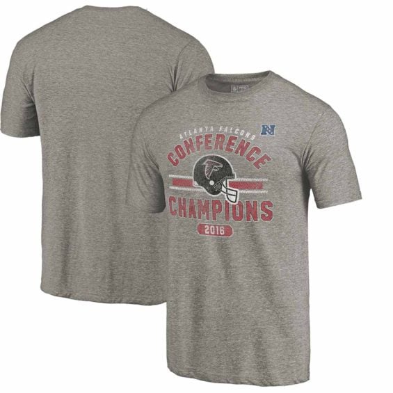 Pro Line by Fanatics Branded Atlanta Falcons Heathered Gray 2016 NFC Conference Champions Vintage Snap Tri-Blend T-Shirt atlanta falcons nfc champions 