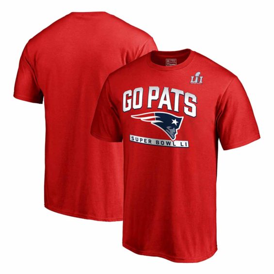 Pro Line by Fanatics Branded New England Patriots Red Super Bowl LI Bound Go T-Shirt