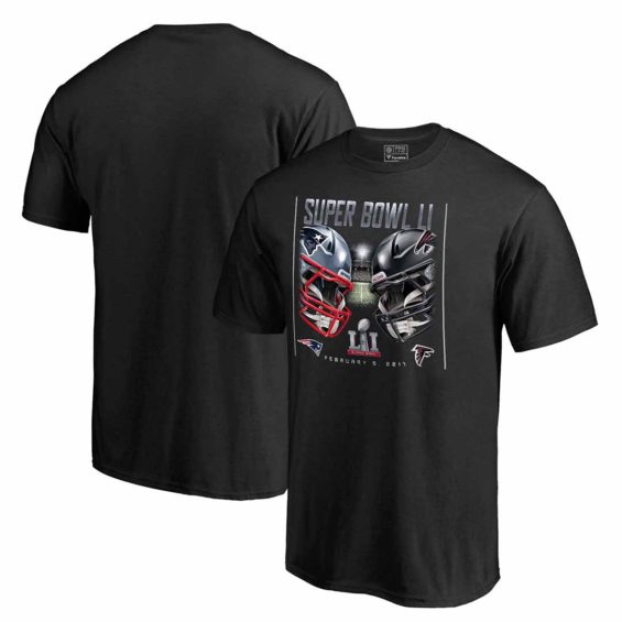Pro Line by Fanatics Branded New England Patriots vs. Atlanta Falcons Black Super Bowl LI Dueling Matchup T-Shirt