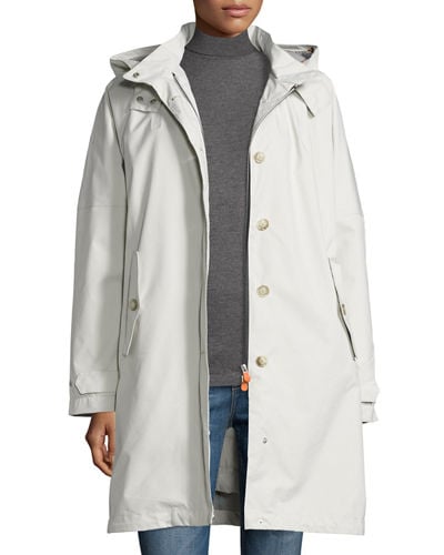 Save The Duck Long Hooded Rain Coat Snow White