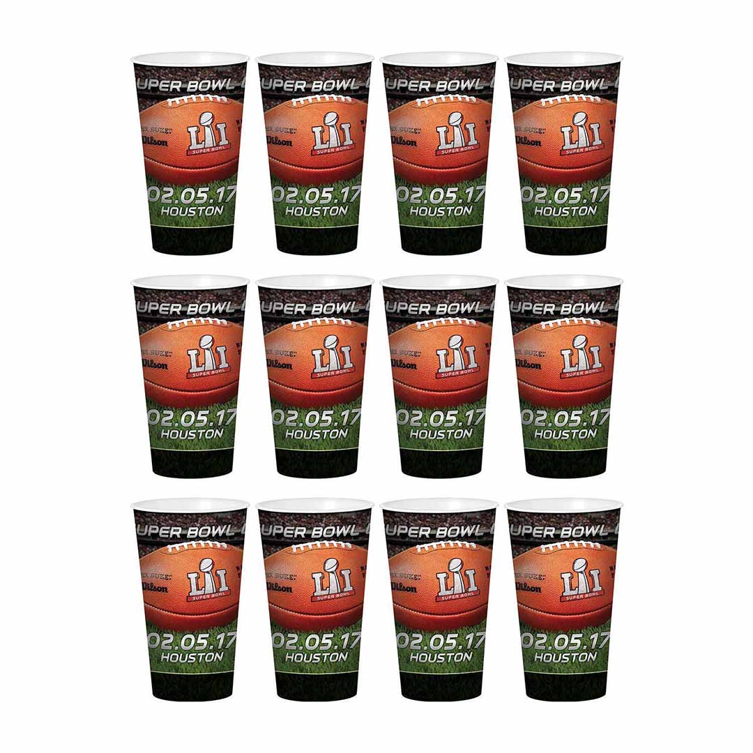 Super Bowl LI 32oz Stadium Cup Value Pack (12ct) super bowl li party decor