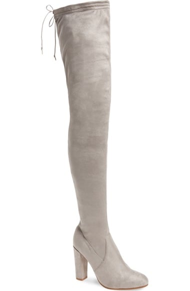 TONY BIANCO Tash Over the Knee Stretch Boot (Women) Grey Micro Stretch Suede over the knee boots under $200