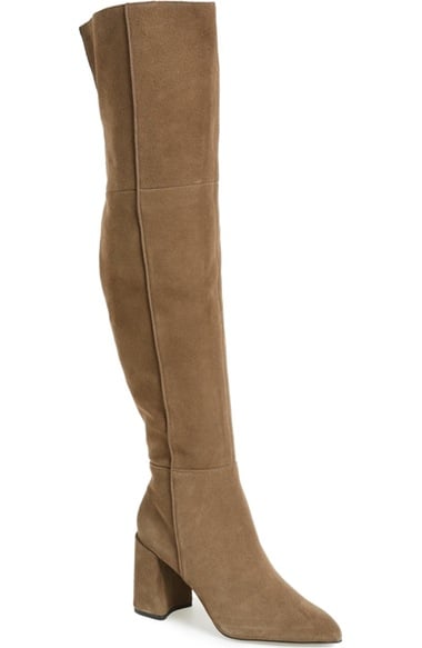 Topshop Bounty Pointy Toe Over the Knee Boot (Women) Grey over the knee boots under $200