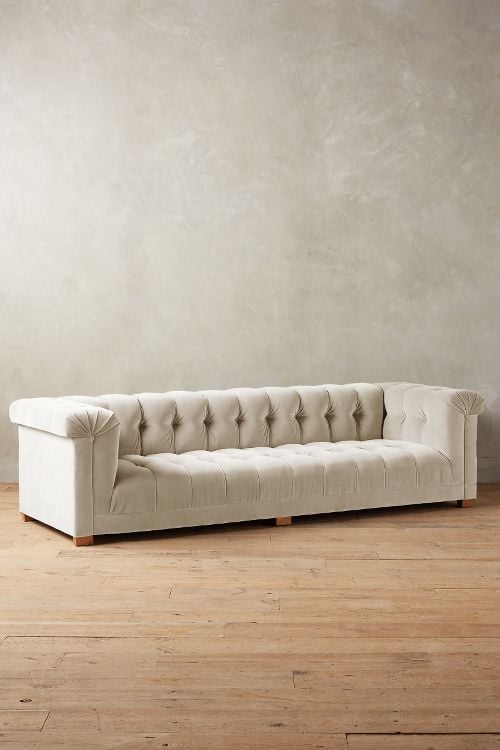 Velvet Kettleby Chesterfield Sofa Snow velvet chesterfield sofas 