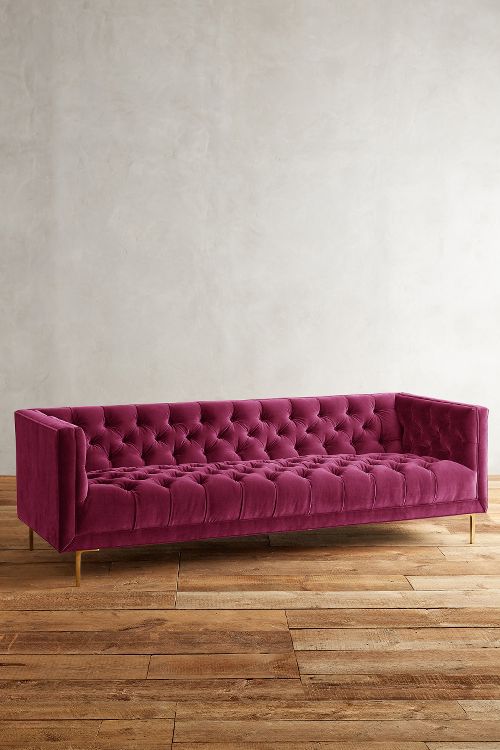 Velvet Mina Chesterfield Sofa Sangria velvet chesterfield sofas