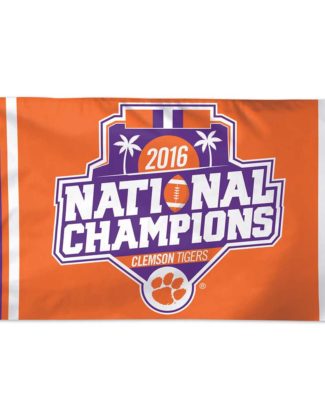 WinCraft Clemson Tigers College Football Playoff 2016 National Champions 3' x 5' Single-Sided Deluxe Flag