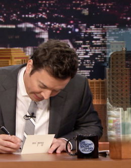 Watch Jimmy Fallon write his weekly thank you notes on the Friday, January 13, 2017 episode of the Tonight Show Starring Jimmy Fallon!