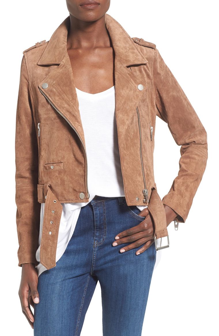 BLANKNYC Morning Suede Moto Jacket Coffee Bean suede moto jackets spring 2017