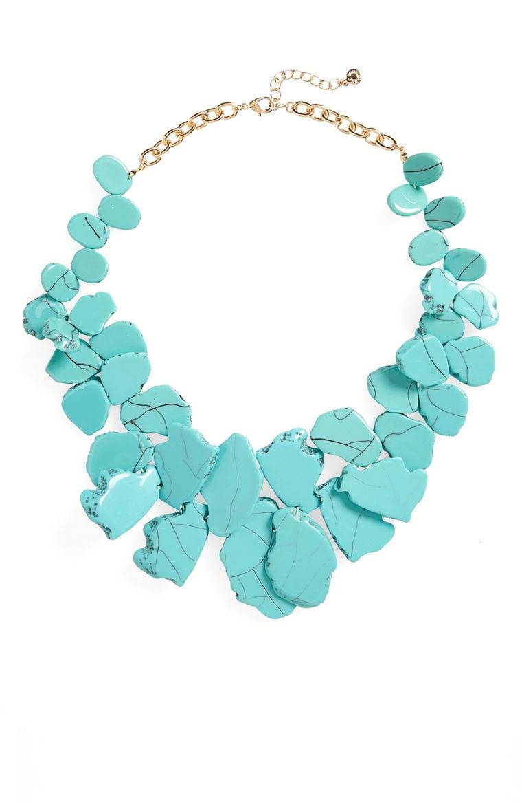BaubleBar 'Seaglass' Bib Necklace Turquoise 2017 Nordstrom winter sale