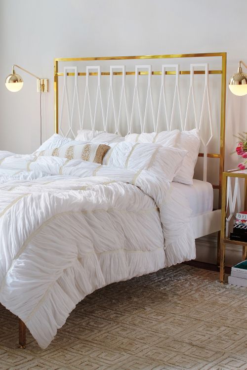 Bertilia Duvet Cover White Anthropologie presidents day sale