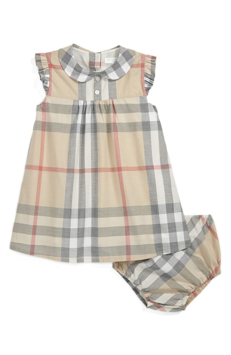 Burberry 'Davina' Dress (Baby Girls) Pale Classic Check easter dresses for baby girls 2017 style