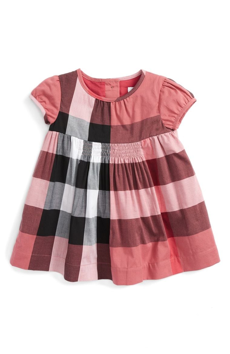 Burberry Mini Judie Check Dress (Baby Girls) Pink Azalea easter dresses for baby girls 2017 style
