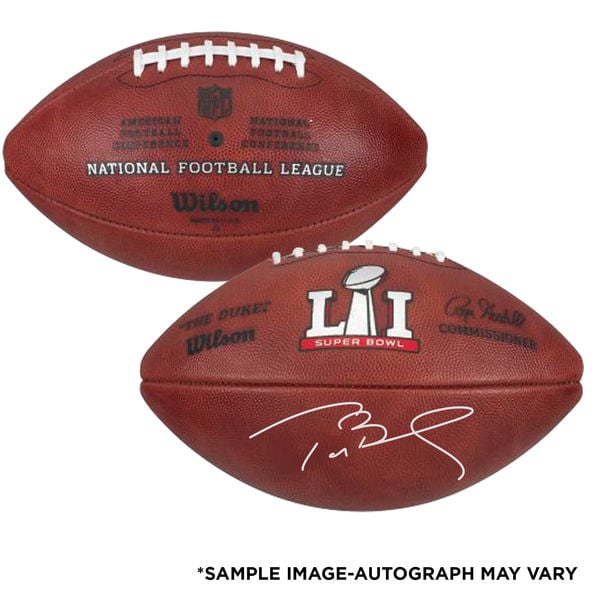 Fanatics Authentic Tom Brady New England Patriots Super Bowl LI Champions Autographed Super Bowl LI Pro Football - TRISTAR new england patriots super bowl li champions 