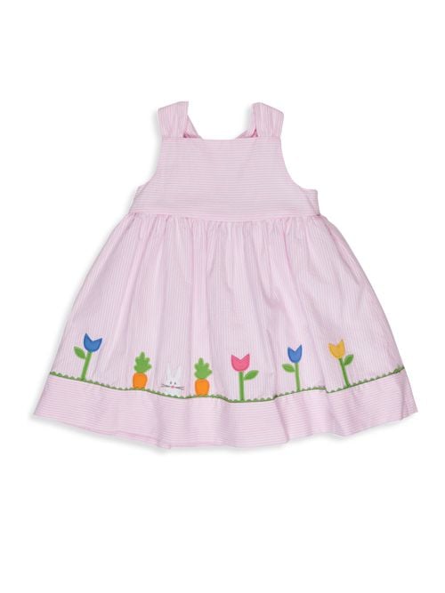Florence Eiseman Toddler's & Little Girl's Cotton Seersucker Carrots Bunnies Easter Dress Pink