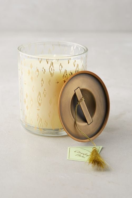 Illume Gold-Flecked Candle Cloverleaf Nectar anthropologie presidents day sale