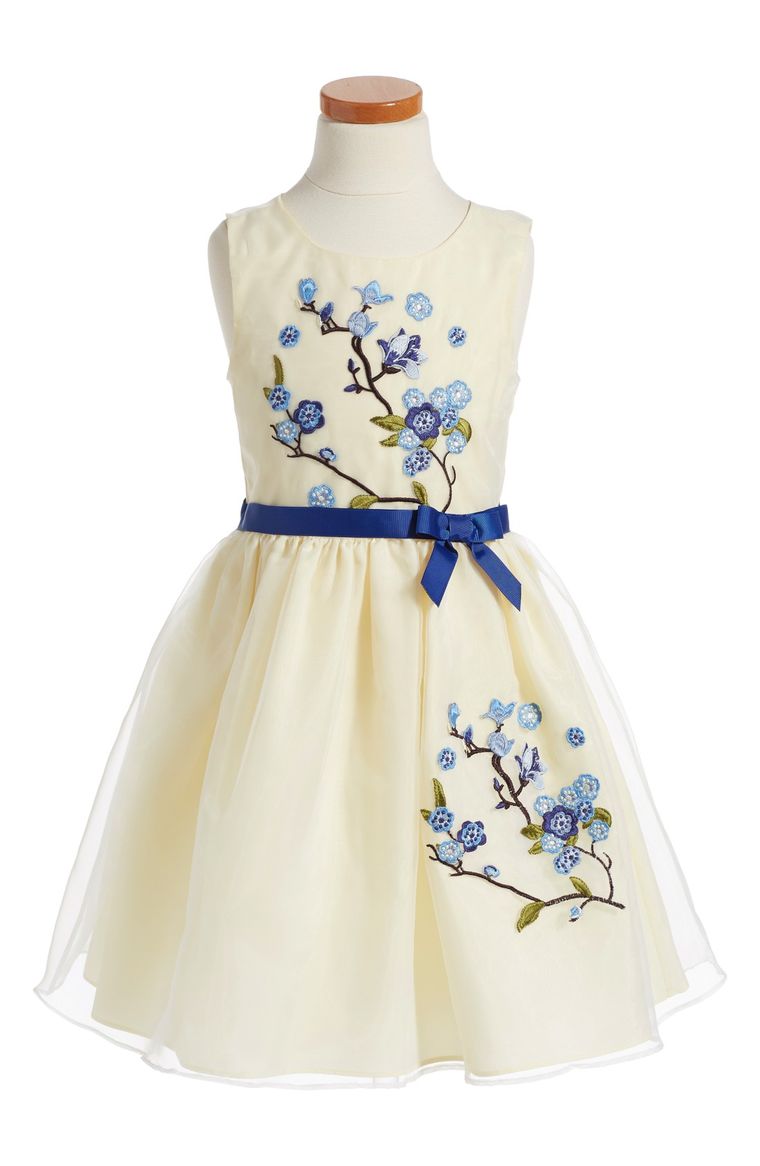 Iris & Ivy Embroidered Floral Sleeveless Dress (Toddler Girls, Little Girls & Big Girls) Yellow easter dresses for toddler girls 2017 style