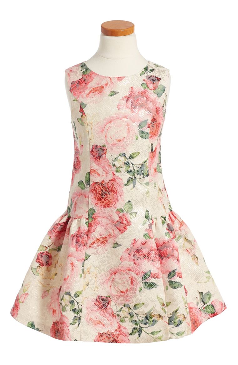 Iris & Ivy Floral Brocade Dress (Toddler Girls, Little Girls & Big Girls) Yellow easter dresses for toddler girls 2017 style