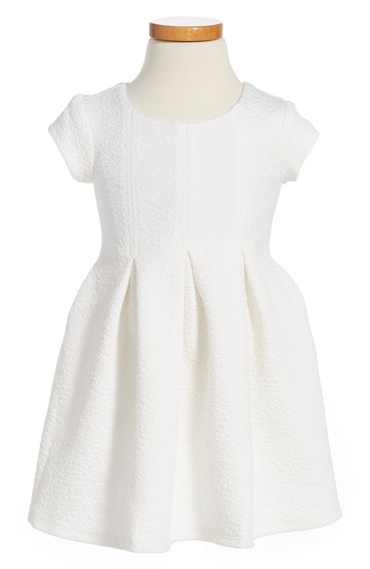 Ivy & Ivy Texture Pleated Dress (Toddler Girls, Little Girls & Big Girls) White easter dresses for toddler girls 2017 style