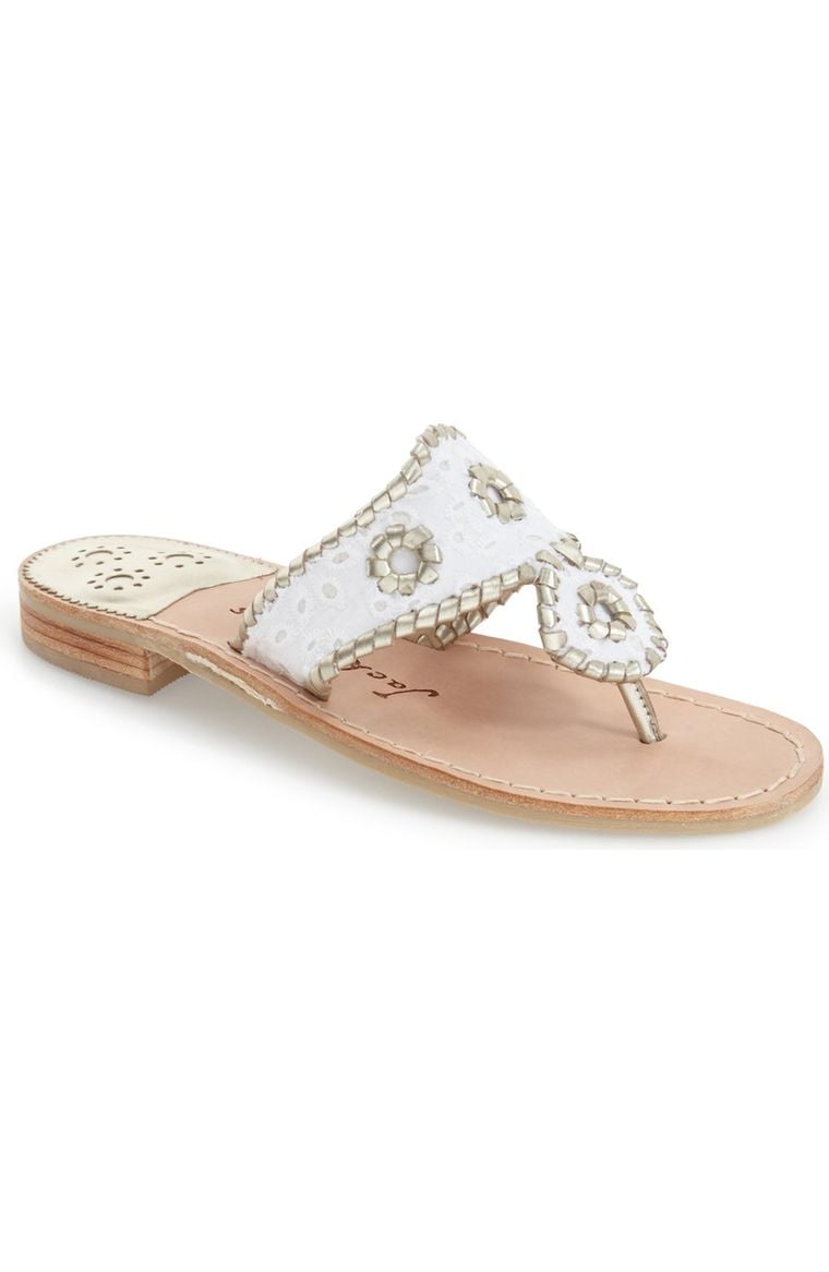 Jack Rogers 'Jack's Eyelet' Flip Flop (Women) White 2017 Nordstrom Winter Sale