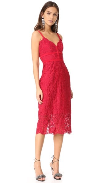 Keepsake Same Love Lace Dress Lipstick Red lace midi dresses spring 2017