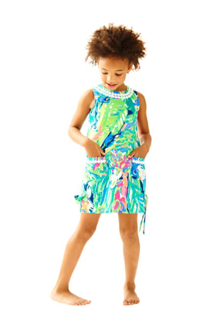 Lilly Pulitzer GIRLS LITTLE LILLY CLASSIC SHIFT DRESS Multi Purrfect easter dresses for toddler girls 2017 style