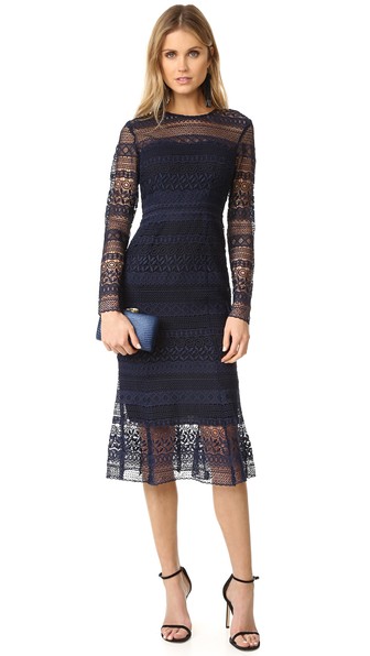 Little White Lies Lorelle Dress Navy Blue lace midi dresses spring