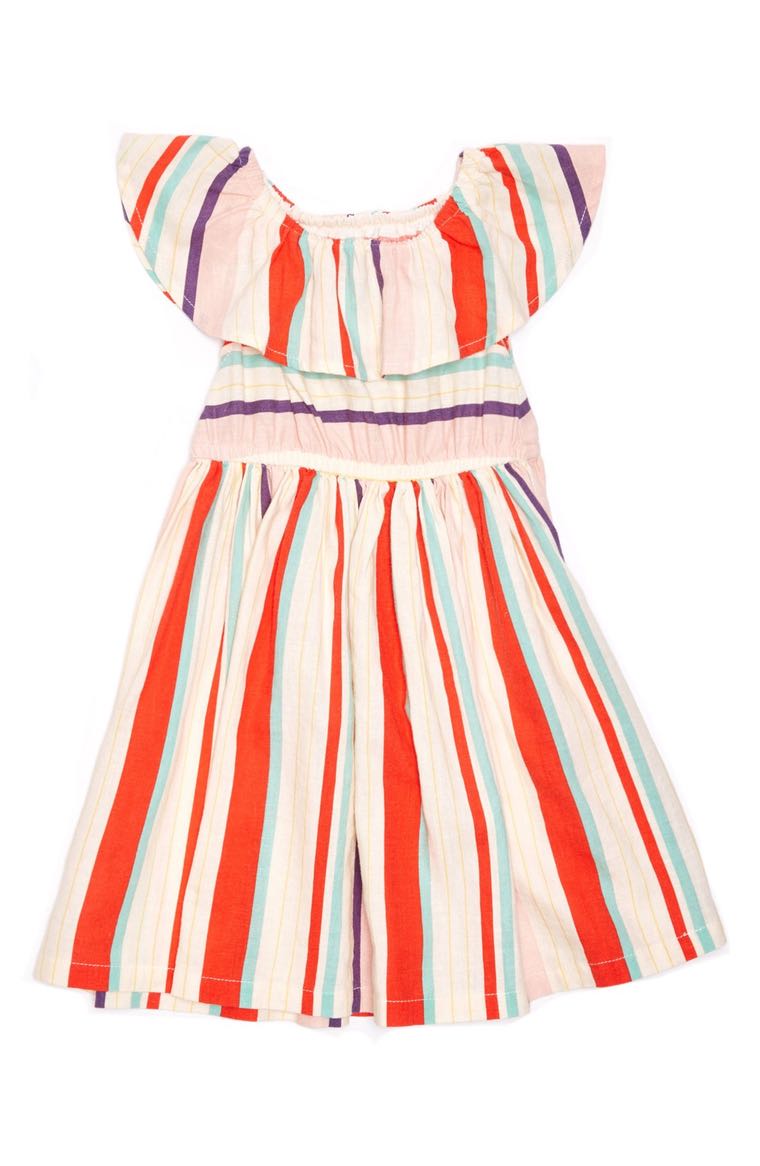 Margherita Stripe Fit & Flare Dress (Baby Girls) Pink Multi easter dresses for baby girls 2017 style