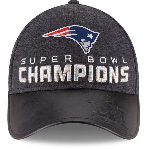 New Era New England Patriots Heathered Black Super Bowl LI Champions Trophy Collection Locker Room 9FORTY Adjustable Hat new england patriots super bowl li champions 