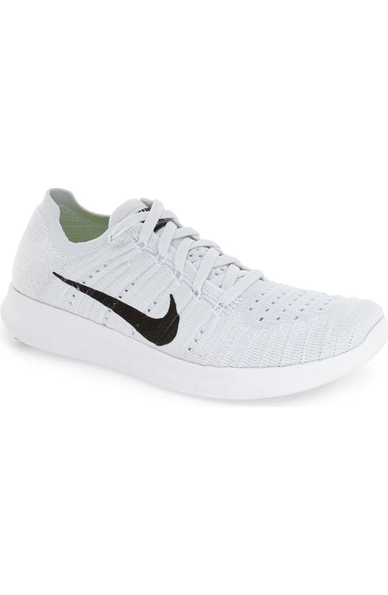 Nike 'Free Flyknit' Running Shoe (Women) White Black Platinum 2017 Nordstrom winter sale