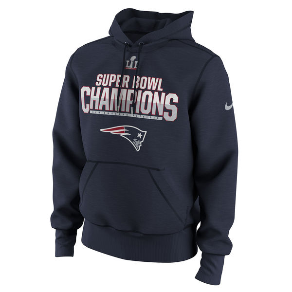 Nike New England Patriots Navy Super Bowl LI Champions Celebration Respect Pullover Hoodie
