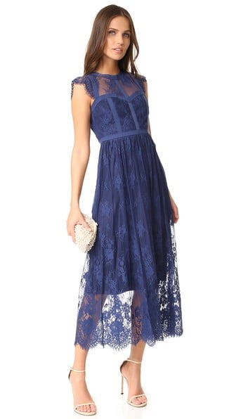 Parker Parker Black Tesoro Dress Aquarius lace midi dresses spring